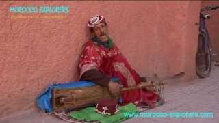 Marrakech Gnawa street performer singing traditional song [upl. by Indihar587]