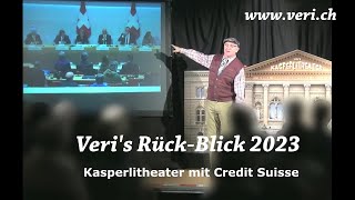 Veri  RückBlick 2023  Kasperlitheater im Bundeshaus mit Credit Suisse und Bundesräten [upl. by Ardnasxela]