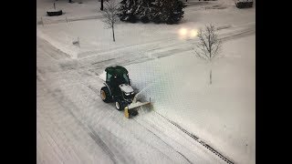 61 John Deere 3046R Cab Tractor Mavic Air Drone Snow Storm Snow Blowing 12019 [upl. by Indnahc]