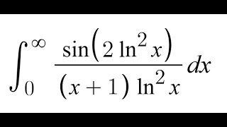 Feynman Integration Example 121  ∫ from 0 to ∞ of sin2 ln²x  x  1 ln²x dx [upl. by Derf]