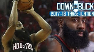 James Harden All 265 ThreePointers Full Highlights 201718 Season Threeilation Part I [upl. by Byrd]