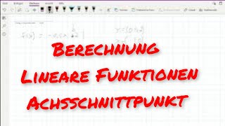 Berechnung Lineare Funktionen [upl. by Romina384]