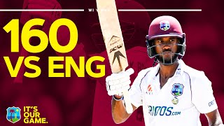 Leading From The Front  Kraigg Brathwaite Hits 160  West Indies v England [upl. by Niveg]