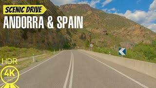 4K HDR Driving through Andorra and Spain  Scenic Drive from Arinsal to Barcelona [upl. by Elynad808]