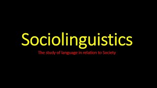 Introduction to Sociolinguistics Lesson 1 Definition and Scope of Sociolinguistics [upl. by Belak915]