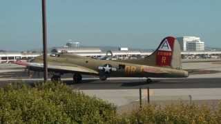 Collings Foundation B17 Flying Fortress at John Wayne Airport [upl. by Enitsenre]