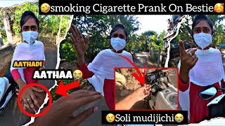 Cigarette prank on Bestie😜  Heart Throttlers  HTF [upl. by Refiffej991]