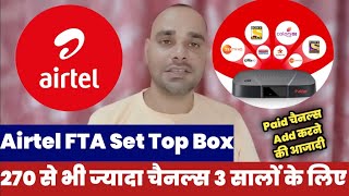 Airtel FTA 3 Years Plan  Airtel Free to Air Box for 3 Years  270 Free on Airtel FTA Box [upl. by Shamma958]