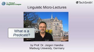 SEM019  Linguistic MicroLectures Predications and Predicates [upl. by Raknahs]