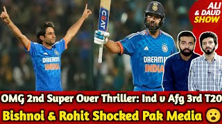 OMG 2nd Super Over Thriller INDIA vs AFGHANISTAN 3rd T20  Bishnoi amp Rohit Shocked Pak Media 😮 [upl. by Schulz]