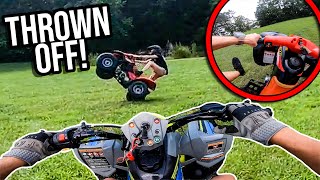 360 SPIN GOES WRONG ON FOURWHEELER [upl. by Atsyrhc]