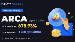 Claim Free 200 ARCA Token To Your Wallet  Gateio Startup Mining Campaign Airdrop [upl. by Dekow160]