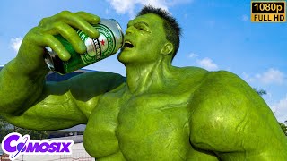 THE INCREDIBLE HULK vs THANOS Fight Scene 2023  Avengers Hulk Drinks Heineken HD [upl. by Aizat248]