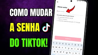 COMO MUDAR A SENHA DO TIKTOK [upl. by Acinok]