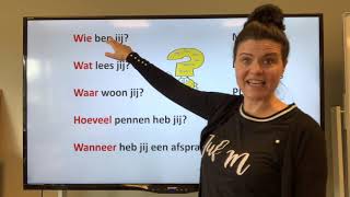 NT2 les 19 wie wat waar hoeveel wanneer vraagwoorden learndutch dutchgrammar TC 114 25 [upl. by Hammond663]