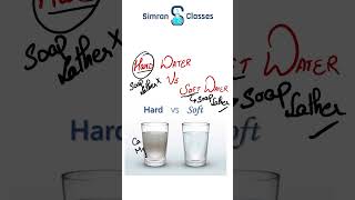 What is hard water and soft water Chemistry simran classeschemistry hardwater softwater science [upl. by Fulks]