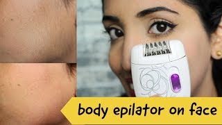 Testing Philips Body Epilator On Face  Facial Hair Remover Major Discovery [upl. by Ydnarb545]