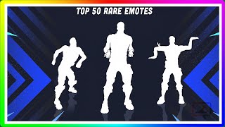 Fortnite TOP 50 RARE EMOTES in March 2024 [upl. by Coffeng420]