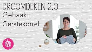 Gehaakte Droomdeken 20 Week 7  Gerstekorrel [upl. by Nirrej]