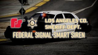 GTA5 siren  LASDs unique Federal Signal Smart Siren SS2000 with custom airhorn [upl. by Mcgean]