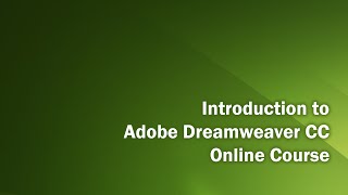 Dreamweaver CC Introduction Class Part 4 [upl. by Yuu]