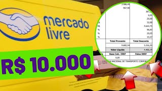 Quanto Quanha um Entregador do Mercado Livre  Mostrei o Demonstrativo de Pagamento [upl. by Sagerman396]