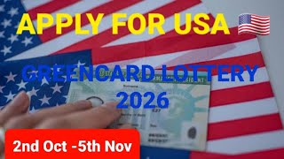 HOW TO APPLY FOR USA 🇺🇸 GREENCARDDV 2026 APPLICATION STEP BY STEP GUIDE greencard usagreencard [upl. by Nahrut610]