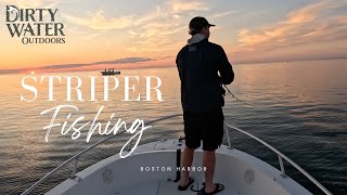 Pogie Madness  Striped Bass Fishing Boston Harbor [upl. by Ree]