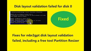 2 Fixes for MBR2GPT Disk Layout Validation Failed [upl. by Atterrol892]