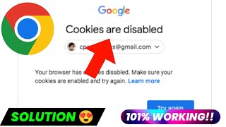 Fix Chrome Cookies Are Disabled Your Browser Has Cookie Disable Make Sure Your Cookies Problem Solve [upl. by Robbi]