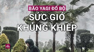 Bão số 3 Yagi quần thảo Hà Nội xơ xác gió giật mạnh mưa quất dữ dội trên các tòa nhà  VTC Now [upl. by Elnukeda]