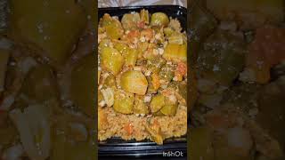 shortvideo  Quinoa  sauteed okra and chicken [upl. by Iives897]