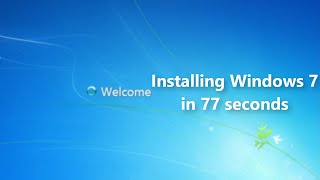 Windows 7 installation speedrun 77 seconds [upl. by Alamac]