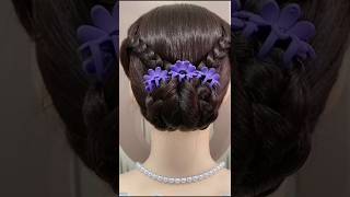 Unique party hairstyle tutorial hairstyle youtubeshorts [upl. by Namrehs]