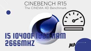 CINEBENCH R15 I5 10400F RX 580 8GB GIGABYTE [upl. by Tonkin542]