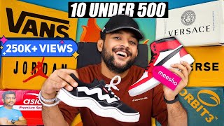 TOP 10 BEST SHOES UNDER 500 🔥 BEST MEESHO SHOESSNEAKER HAUL REVIEW 2023  ONE CHANCE [upl. by Eriuqs]