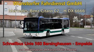 Sound Bus MercedesBenz Citaro C2 von Wunstorfer Fahrdienst GmbH  H DX 6666 Voith [upl. by Trauts]