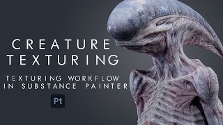 How to Make HANDPAINTED Creature SKIN TEXTURES in SUBSTANCE PAINTER [upl. by Aslin]