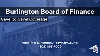 Burlington Board of Finance  1072024 [upl. by Calysta]