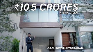 Luxury 4BHK Villa 1050 Crores in Gachibowli   Ultra Luxury Triplex Villa For Sale in Hyderabad [upl. by Stout930]