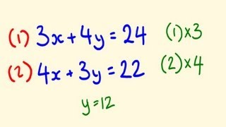 Simultaneous Equations Math Lesson [upl. by Bert]