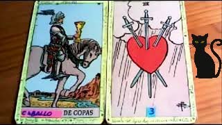 Combinaciones tarot con el CABALLO de COPAS  ARCANOS MENORES DE ESPADAS Por TARA [upl. by Atteuqram]