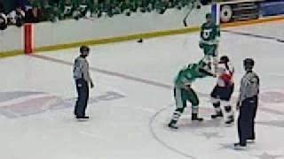 Danbury Whalers game 1 mike vallely fight [upl. by Namwob32]