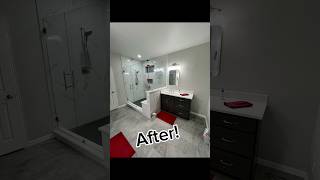 Bathroom remodel before and afters woodworking home fyp woodwork bathroom fypage fy [upl. by Alveta]