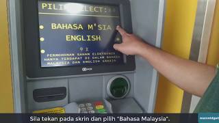 Cara Print Mini Statement Di Mesin ATM Maybank [upl. by Karil630]