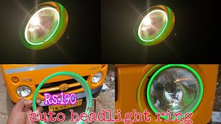 auto headlight modification neon strip light ring for Tata ace  price 190rs [upl. by Marozik]