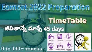 Best Timetable For Eamcet Eapcet 2022  EAMCET 2022 best Preparation plan [upl. by Giraldo671]