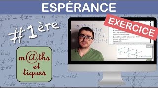 EXERCICE  Calculer une espérance  Première [upl. by Morissa862]