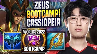 ZEUS TRAINING SOME CASSIOPEIA 🔥WORLDS BOOTCAMP🔥  T1 Zeus Plays Cassiopeia TOP vs Teemo [upl. by Noma57]