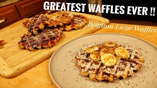 Greatest Waffle Recipe  Belgian Liege Waffles [upl. by Einnor]